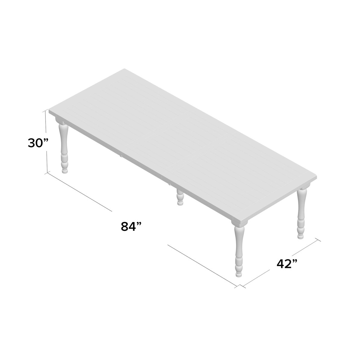 Sand & Stable Westhoff Extendable Pine Solid Wood Dining Table